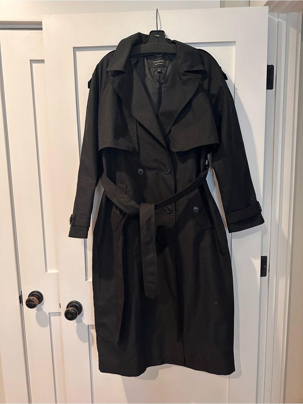 Banana Republic Women's Black Timeless Trench Coat with Belt